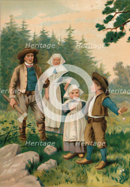 'The Woodcutter and his Children', 1901. Artist: Edward Henry Wehnert.