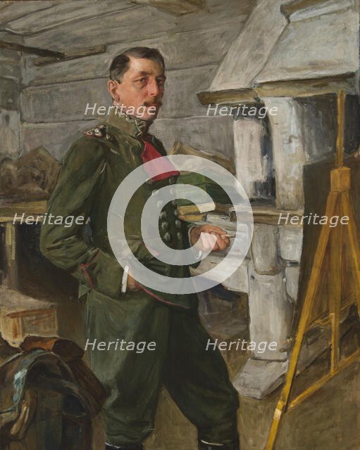 Self-Portrait in the Trenches, 1918. Creator: Stanislaw Janowski.