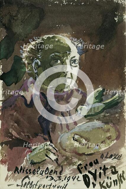 Self-portrait, 1942. Creator: Oskar Laske.