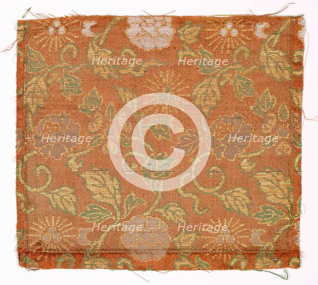 Textile Fragment, 1800s. Creator: Unknown.