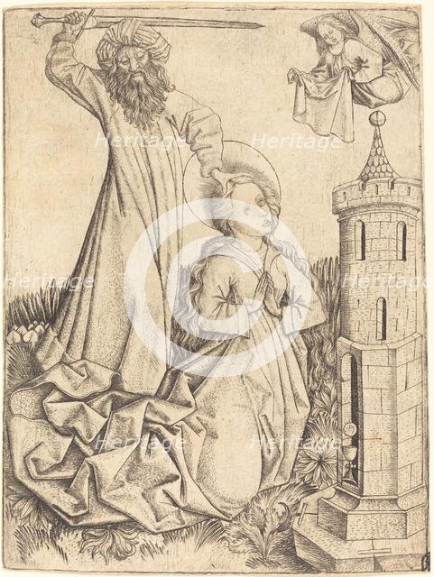 The Martyrdom of Saint Barbara, c. 1450. Creator: Master ES.