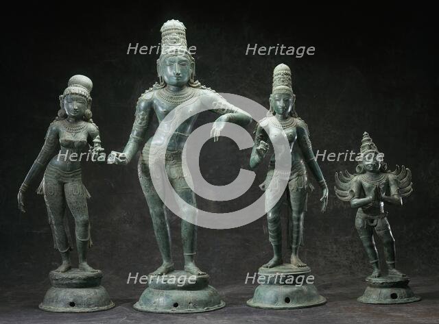 Krishna Rukmini Satyabhama Garuda, late 12th-13th century. Creator: Unknown.