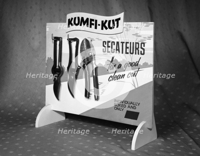 Kumfi-Kut range of Secateurs from Champion Scissors, Mexborough, Yorkshire, 1962. Artist: Michael Walters
