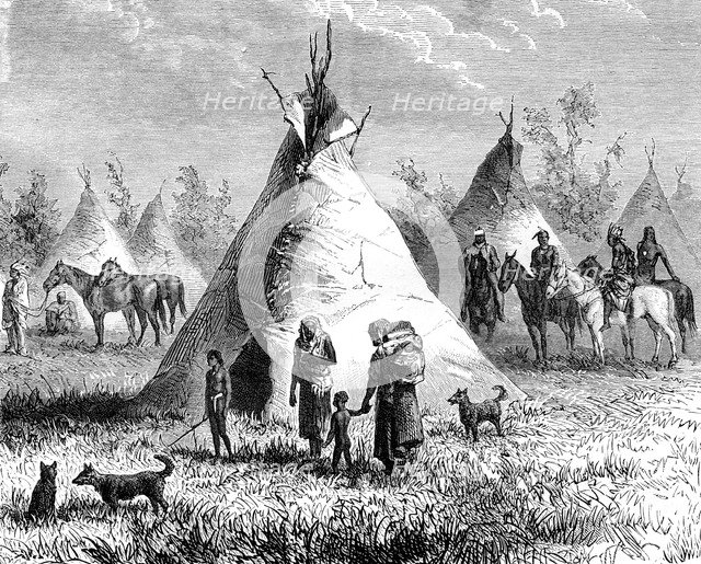 The Sioux, Canada, 19th century.Artist: Janet Lanet