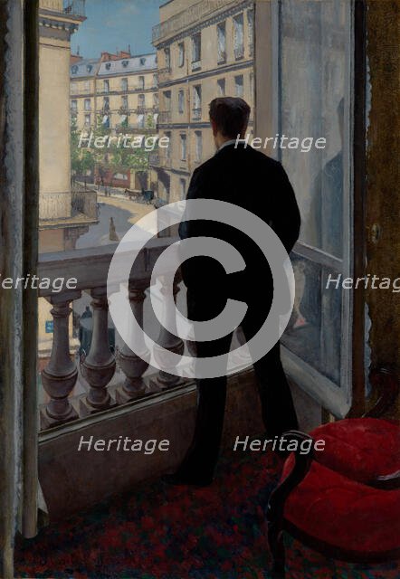 Young Man at His Window, 1876. Creator: Gustave Caillebotte.