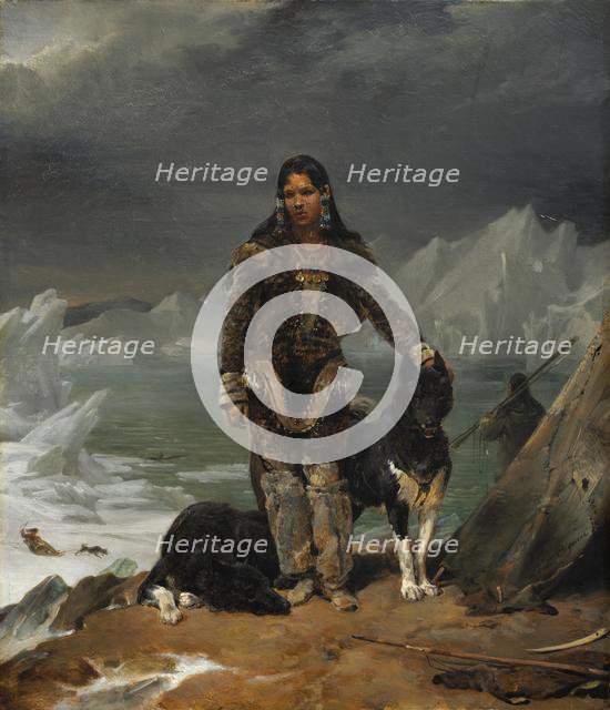 A Woman from the Land of Eskimos, 1826. Creator: Léon Cogniet (French, 1794-1880).