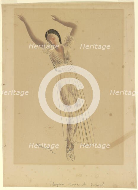 Costume design for Female Dancer, 1937.  Creator: Waclaw Borowski.