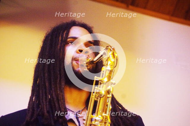 David Kayode, Gary Crosby Sextet, National Jazz Archive, Loughton, Essex, October 2023. Creator: Brian O'Connor.