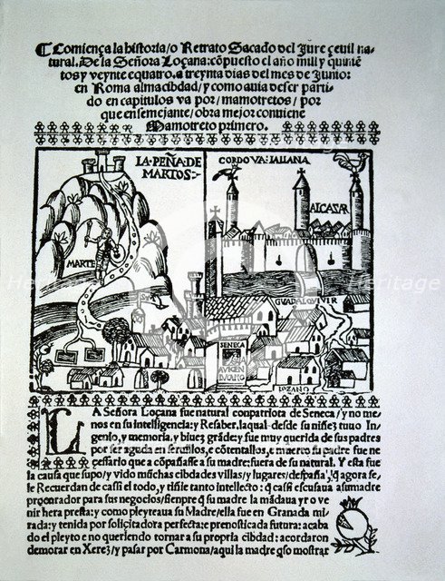 La lozana andaluza' (The lush Andalusian girl), illustration of an edition of 1524.