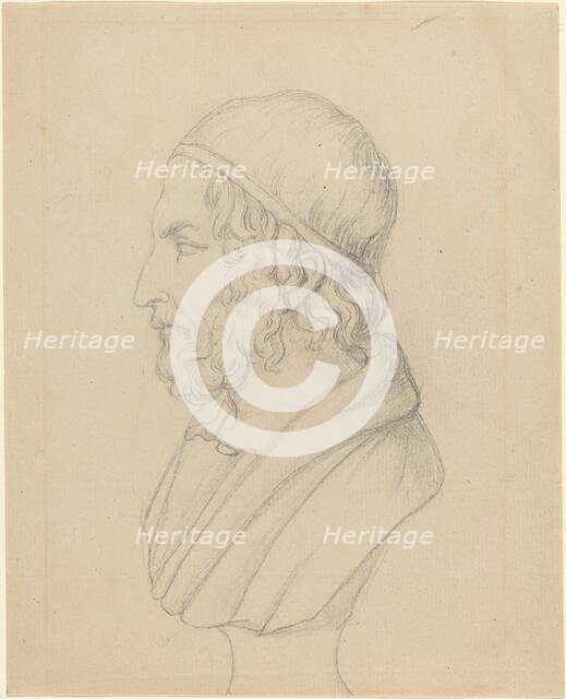 Classical Portrait Bust of a Bearded Man. Creator: John Flaxman.