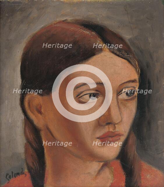 Girl's Head, around 1927. Creator: Mikulas Galanda.