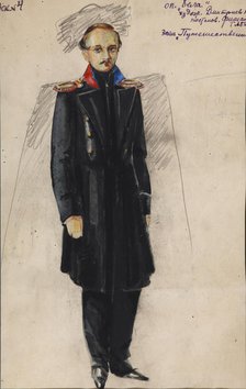 Lermontov. Costume design for the opera Béla by A. Alexandrov, 1946. Artist: Dmitriyev, Vladimir Vladimirovich (1900-1948)