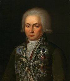 Portrait of the Poet Gavrila R. Derzhavin (1743-1816), 1790s. Artist: Anonymous  