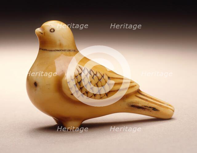 Pigeon-Shaped Flute, Mid-19th century. Creator: Ohara Mitsuhiro.