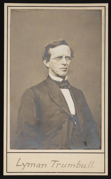 Portrait of Lyman Trumbull (1813-1896), Between 1864 and 1868. Creator: Brady's National Photographic Portrait Galleries.