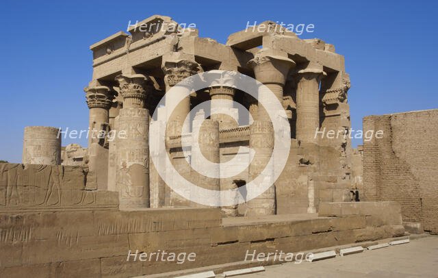 Papyrus column, Temple of Kom Ombo, Egypt, Ptolemaic Dynasty, 2nd century BC (2003). Creator: Unknown.
