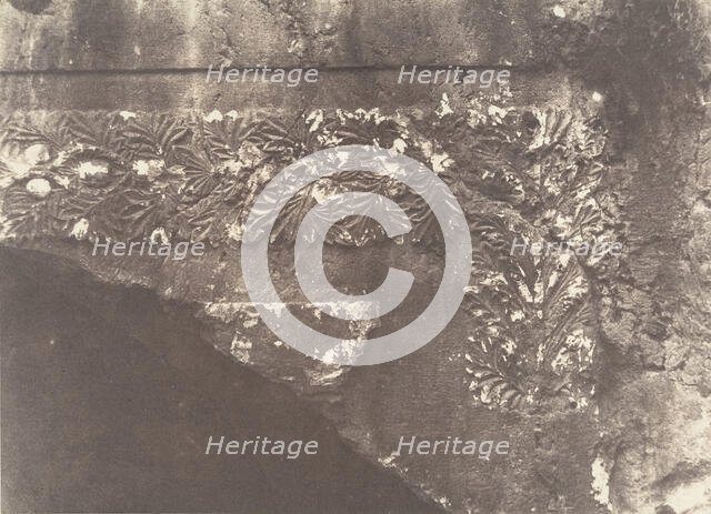 Jérusalem, Tombeau des rois de Juda, Encadrement de feuillages et de fruits, 1854. Creator: Auguste Salzmann.