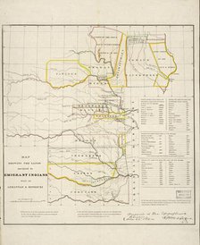 Map showing the lands assigned to emigrant Indians west of Arkansas and Missouri, 1836. Creator: Topographical Bureau.