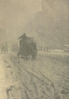 Camera Work: Winter - Fifth Avenue, 1892. Creator: Alfred Stieglitz.