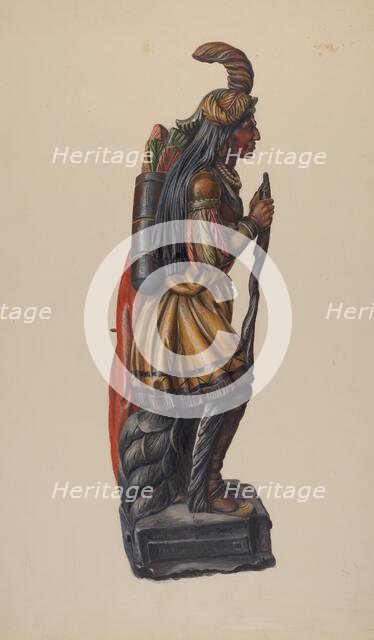 Cigar Store Indian, c. 1936. Creator: Richard F. Smith.