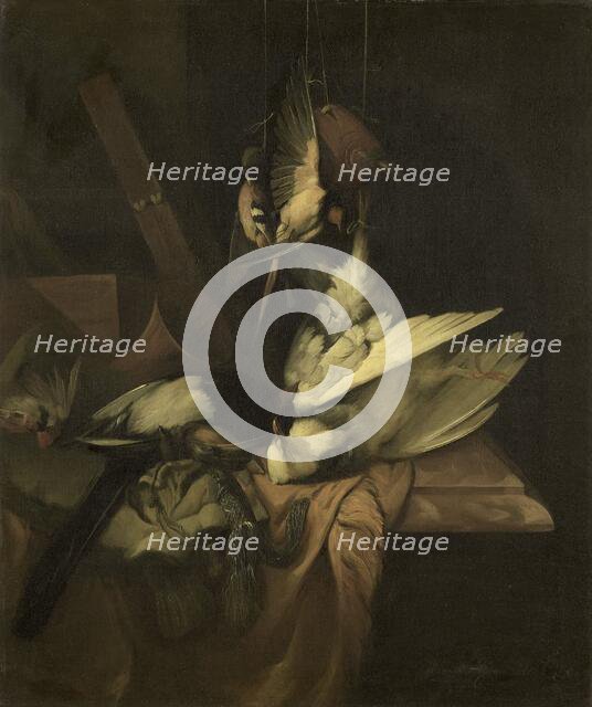 Still Life with Birds and Implements of the Hunt, 1684. Creator: William Gowe Ferguson.