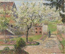 Plum Trees in Blossom, Éragny. The Painter's Home, 1894. Creator: Pissarro, Camille (1830-1903).