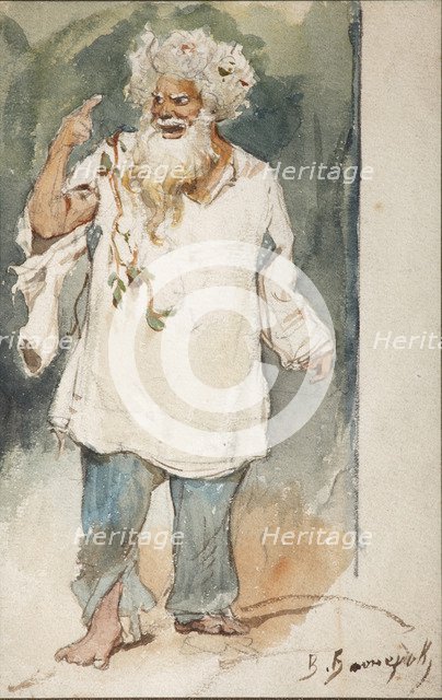 Costume design for the opera Rusalka by A. Dargomyzhsky. Artist: Vasnetsov, Viktor Mikhaylovich (1848-1926)