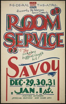 Room Service, San Diego, 1938. Creator: Unknown.