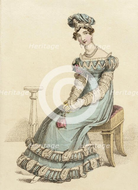Fashion Plate (Dinner Dress), 1822. Creator: John Bell.