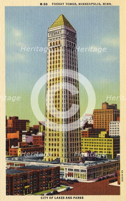 Foshay Tower, Minneapolis, Minnesota, USA, 1935. Artist: Unknown