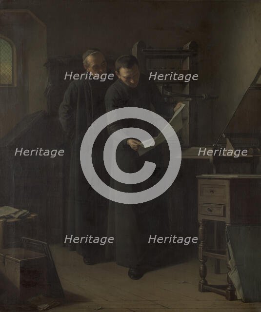 Proof Reading. Creator: Louis Jean Somers.