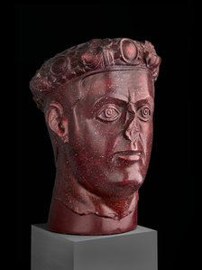 Head of Tetrarch, probably Galerius, from Gamzigrad, c310. Artist: Unknown.