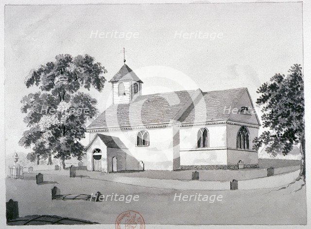 Church of St Mary the Virgin, Little Ilford, Newham, London, 1798.                                   Artist: Anon
