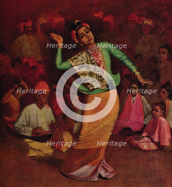 'A Burmese Dancing Girl', 1913. Artist: James Raeburn Middleton.