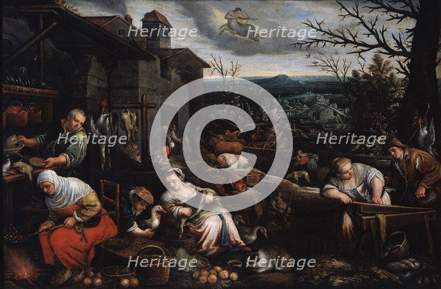 'November' (from the series 'The Seasons'), late 16th or early 17th century. Artist: Leandro Bassano