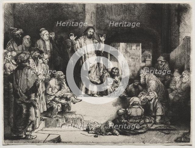Christ Preaching (La Petite Tombe), c. 1657. Creator: Rembrandt van Rijn (Dutch, 1606-1669).
