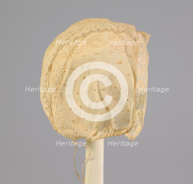 Cap, American, ca. 1820. Creator: Unknown.