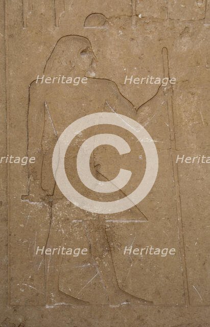 Relief showing deceased, Mastaba of Ti, Egypt, 5th Dynasty, Old Kingdom, 2003. Creator: Unknown.