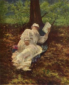 'Leo Nikolayevich Tolstoy takes a Rest in the Woods', 1891, (1965).  Creator: Il'ya Repin.