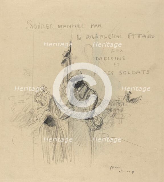 Le Baiser du Drapeau, 1918. Creator: Jean Louis Forain.