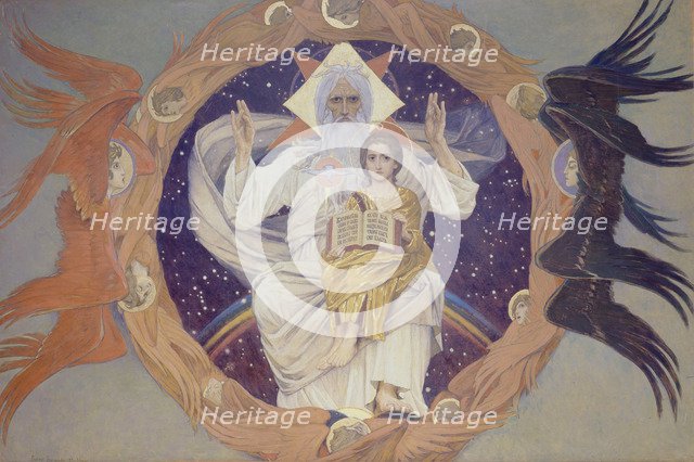 The Holy Trinity (Otechestvo), 1907. Artist: Vasnetsov, Viktor Mikhaylovich (1848-1926)