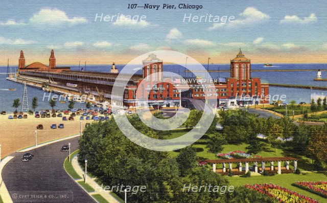 Navy Pier, Chicago, Illinois, USA, 1941. Artist: Unknown