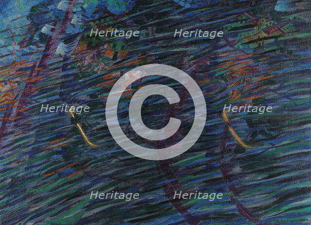 Stati d'animo - Quelli che vanno, 1911. Creator: Boccioni; Umberto (1882-1916).