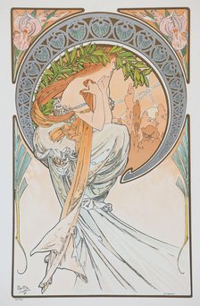 La Poesia (From the series The Arts), 1898. Creator: Mucha, Alfons Marie (1860-1939).