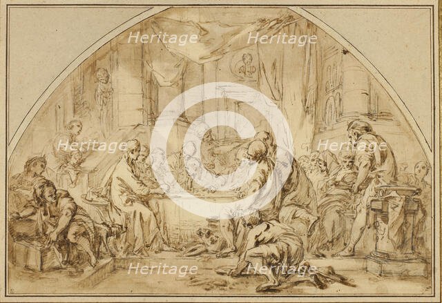 Study for The Last Supper, c. 1792. Creator: Jean Baptiste Marie Huet.