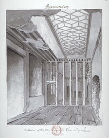 'Interior of the west wing of Sir Thomas Pope's House in Bermondsey', 1808. Artist: John Chessell Buckler