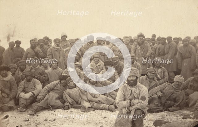 A group of hard-labor convicts (common criminals) in Siberia, between 1885 and 1886. Creator: Unknown.