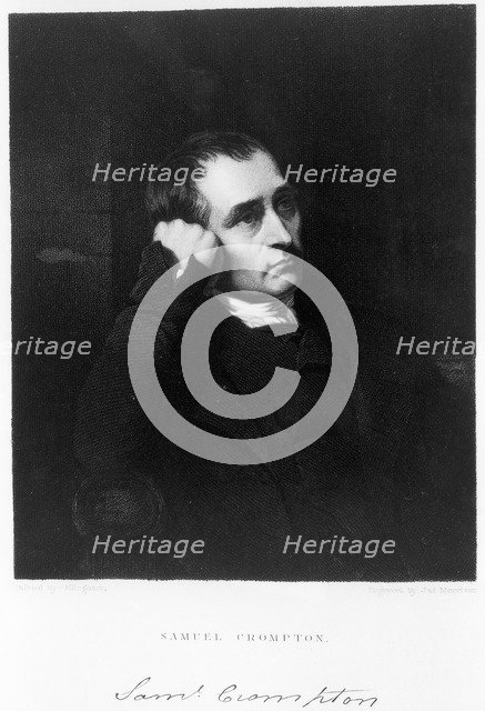 Samuel Crompton, English inventor of the spinning mule, c1880s. Artist: James Morrison