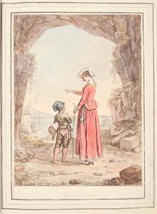 Woman of Nettuno, leaf from 'A Collection of Dresses by David Allan Mostly from Nature', 1776. Creator: David Allan.