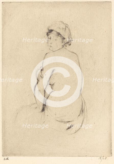 Nude, 1888/1890. Creator: Berthe Morisot.